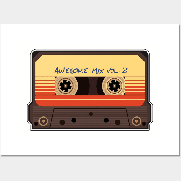 Awesome Mix vol2 Wall Art by crocamasistudios